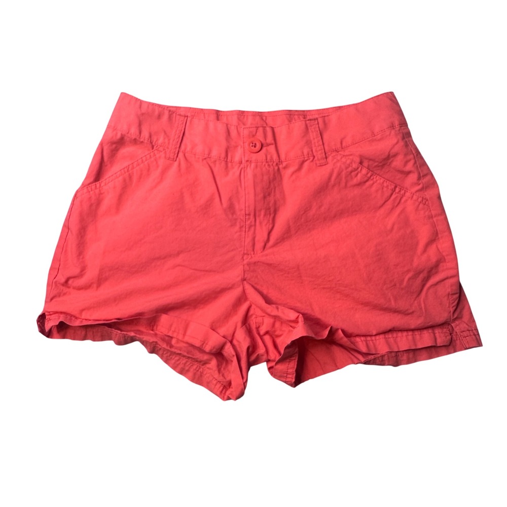 Columbia Shorts Womens 8 Coral Pink Cotton Casual Outdoor Hiking Summer XL6282